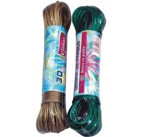 CLANAX Clothes line 30 m, 1 pc, steel cable, mixed colors