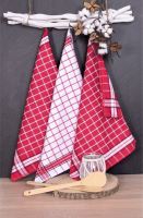 FORBYT Kitchen towel RED MIX, 50 x 70 cm, 3 pcs, 100% Egyptian cotton