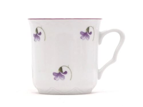 ČESKÝ PORCELÁN Hrnek KAREL 0,27 l, I JAK, fialka/házenka_0