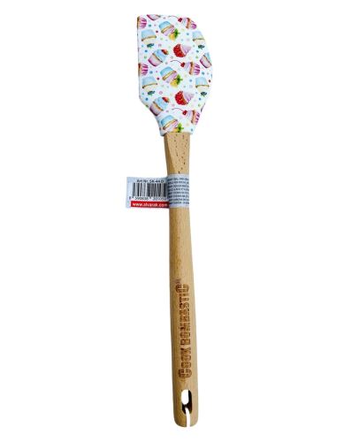 ALVARAK Stěrka kuchyňská 30 cm, silikon/dřevo, muffin ovoce