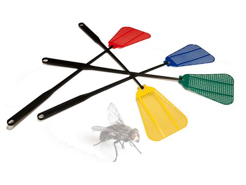 Plácačka na mouchy klasická, 1 ks, plast, barvy mix
