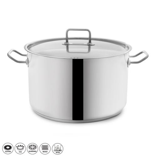 ORION Kastrol STOCK o 32, 15 l, výška 19,5 cm, nerezová poklice