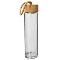 Пляшка для води ORION бамбукова кришка + ситечко 0,5 л, скло
