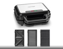 CONCEPT Sandwich maker, grill, waffle maker, 3 in 1, SV3060, black/stainless steel