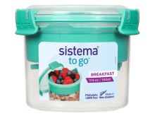 SISTEMA Snack box with bowl and spoon 530 ml, mint