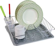 ARTEX Dish drip tray EDEN CHROME 34 x 34 cm with tray, chrome-plated wire