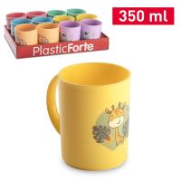 PLASTIC FORTE Mug DINO DECO STDO SWEET, 350 ml, mixed colors