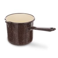 ORION Hrnek s výlevkou a rukojetí 12 cm 1,2 l, BROWN_2 (1)