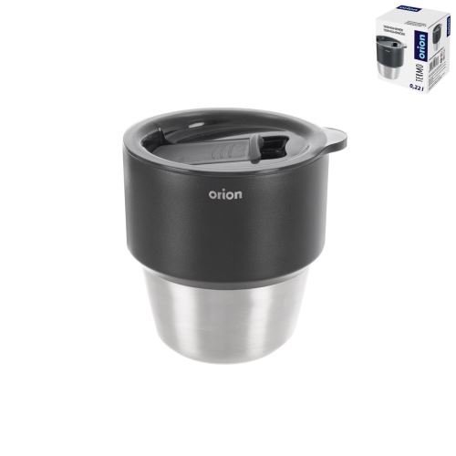 ORION Hrnek TERMO pohár 0,22 l, nerez/víčko plast