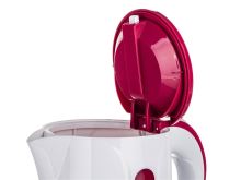 ACTIVER Konvice plastová SOLLA 0,8 l, 900-1100W, otočná o 360st., bílo-bordó_2 (1)