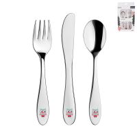 ORION Children's cutlery OWL 3 piece set
