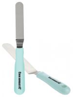 ALVARAK Pastry spatula with bend 9.5 cm, stainless steel, turquoise