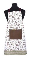 FORBYT Kitchen apron with ROSES pocket 60 x 90 cm, beige