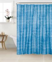 DURAMAT Koupelnový závěs dekor 22210, 180 x 200 cm, textilní, modrý dekor