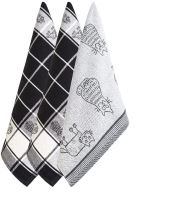AROME HOME Kitchen towel CATS, 50 x 70 cm, 3 pcs, 100% Egyptian cotton