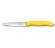 VICTORINOX Knife with corrugated blade Swiss Classic 10 cm, 6.7736.L8, yellow