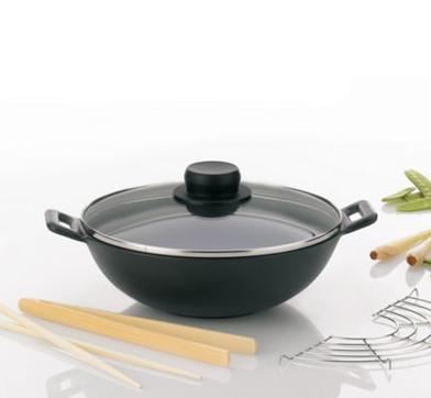 KELA Pánev Wok litina o 24 cm s příslušenstvím 5 ks, MINI
