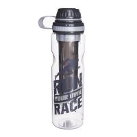 ORION Water bottle, tritan, cap + filter RUN 750 ml, gray