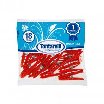 TONTARELLI Kolíčky na prádlo 18 ks, 7 cm, barvy mix_2