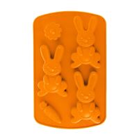 ORION Силіконова форма для зайця, 21 х 13,5 см, помаранчева
