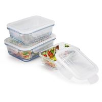 KITCHISIMO Skleněná dóza s plastovým víčkem 1 l, 20 x 15,5 x v. 7,5 cm_0 (1)