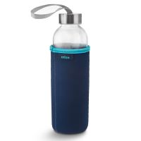 Пляшка для води ORION 0,54 л з термоупаковкою, кришка скло/метал