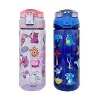 TORO Dětská láhev na pití s brčkem 650 ml, dekory mix