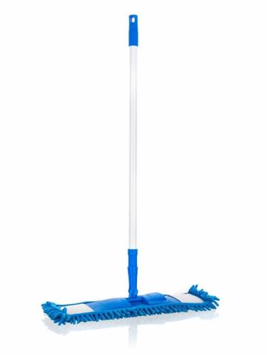 BRILANZ Mop plochý žinylkový s teleskopickou tyčí 120 cm, tmavě modrý