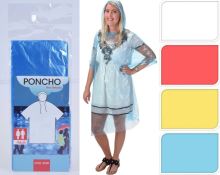 Raincoat, poncho for adults, long, mixed colors