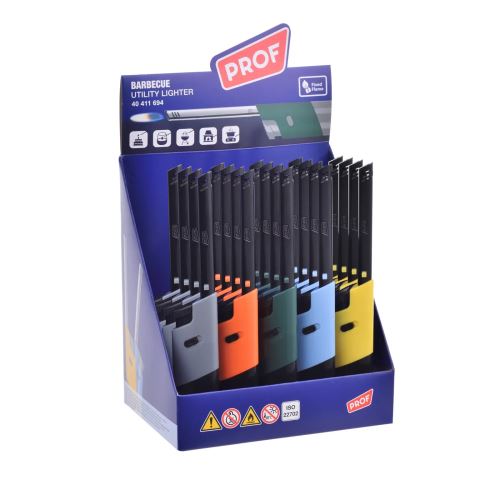 Zapalovač PROF 19 cm, plamínkový, dětská pojistka, barvy mix_0