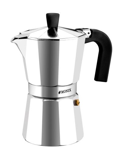 MONIX Moka konvice VITRO EXPRESS, 1 šálek 75 ml, hliník