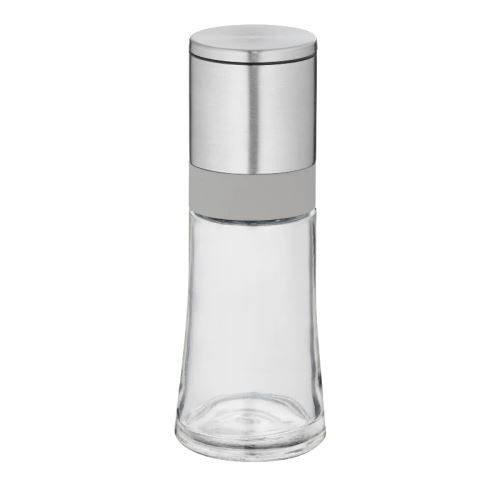 KELA Mlýnek na pepř a sůl MATTEO 75 ml, sklo / nerez, šedý