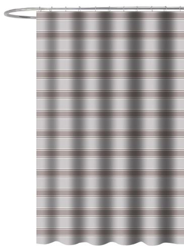 DURAMAT Koupelnový závěs dekor CY-213947, 180 x 200 cm, textilní, hnědý pruh