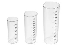 PLAST TEAM Набір мірних склянок 3 шт (1 л + 0,5 л + 0,25 л)
