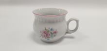 CZECH PORCELAIN Mug DARUME 0.3 l, 144171 delicate flowers, pink line
