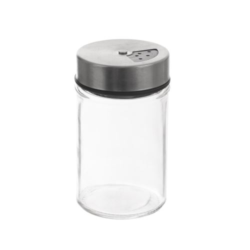 ORION Dóza na koření, kořenka 100 ml, 3 hrubosti, sklo / nerez