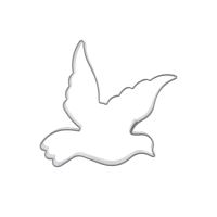 ORION Dove with wings cookie cutter, stainless steel
