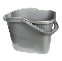 Bucket 15 l oval MAXI + wringer, silver