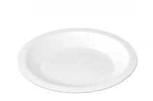 PETRA plastic Plate shallow 24 cm with rim, plastic, white