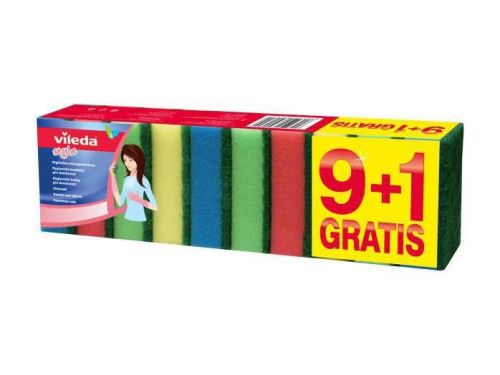 VILEDA Kuchyňská houba RAINBOW 10 ks