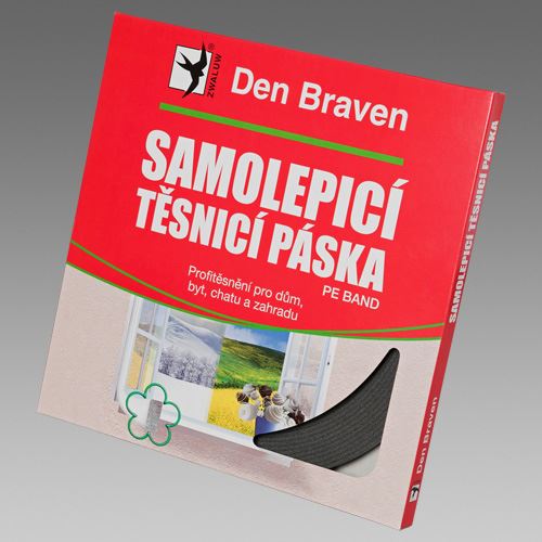 DEN BRAVEN Těsnění na okna a dveře 9 x 2 mm, 20 m, šedé