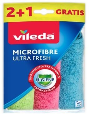 VILEDA Utěrka mikrovlákno 30 x 30 cm, Ultra Fresh 2 + 1 ks