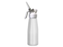 LISS Whipped cream bottle HOME CHEF 0.5 l, silver, exchangeable and disposable bombs