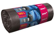 YORK Garbage bags 160 l / 10 pcs, black, solid