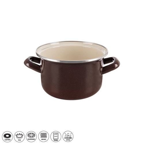 ORION Hrnec BROWN o 14 cm, 1,4 l, smalt