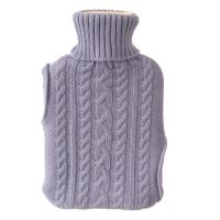 ORION Thermal bottle in knitted packaging, heating bottle 1.6 l, purple
