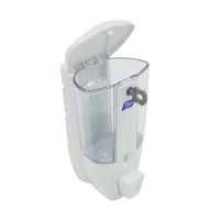 TITIZ Dávkovač tekutého mýdla 0,45 l, plast, bílý/čirý_0 (2)