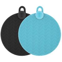 TORO Dish sponge 2 pcs, silicone, turquoise/gray