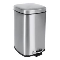 ORION Rectangular waste bin 20 ls with pedal, stainless steel