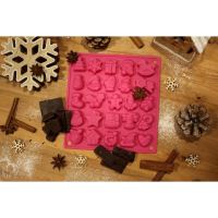 TORO Forma vánoční tvary 25 ks, 17,8 x 18,7 x 1,3 cm, růžová, silikon_4 (3)